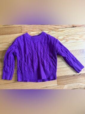 GAP Violet Cable-Knit Crewneck Sweater
